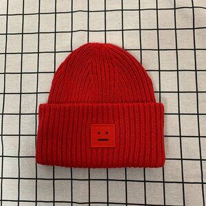 Acne Studios Knitted Hat Red
